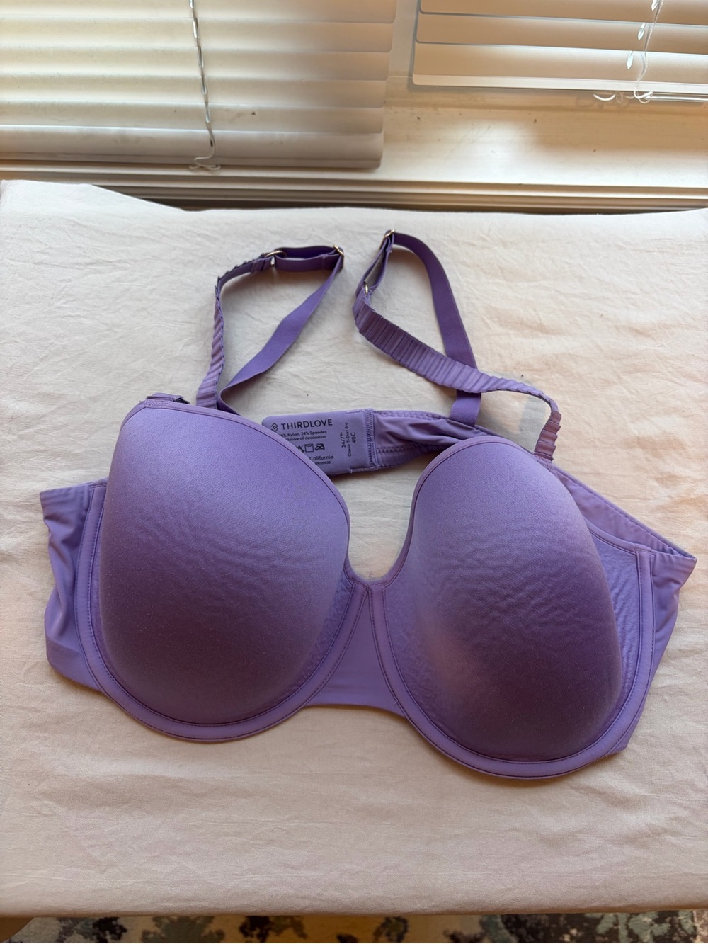 Third Love 24/7 Classic T-Shirt Bra size 40C purple